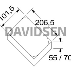 RBR Belægningssten^7 cm koks hjertingsten 1/2 sten 14x10,5x7 cm 68 stk/m²