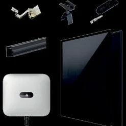 Solcelleanlæg^9,46 kWp Solcellepakke 22 paneler til tegltag m/8kW hybrid inverter