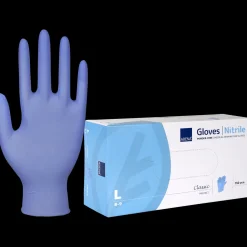 Sale Abena pudderfri nitril engangshandske blå str. M 150 stk