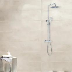 Brusesæt^Adora Infigo L-300 termostat brusesæt med håndbruser, 2-spray, krom