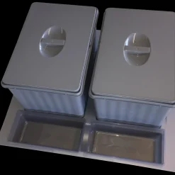 Discount Affaldssystem til 60 cm skab inkl. 2 spande børstet mat sort