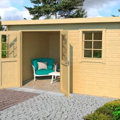 Outlet Amira 230 hytte med dobbeltdør og vindue, 8,4 m²