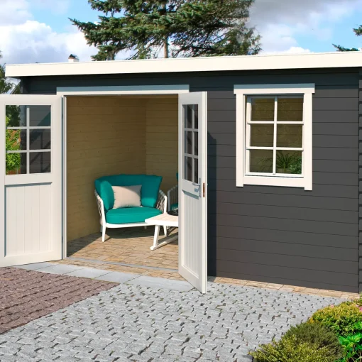 Outlet Amira 230 hytte med dobbeltdør og vindue, 8,4 m²