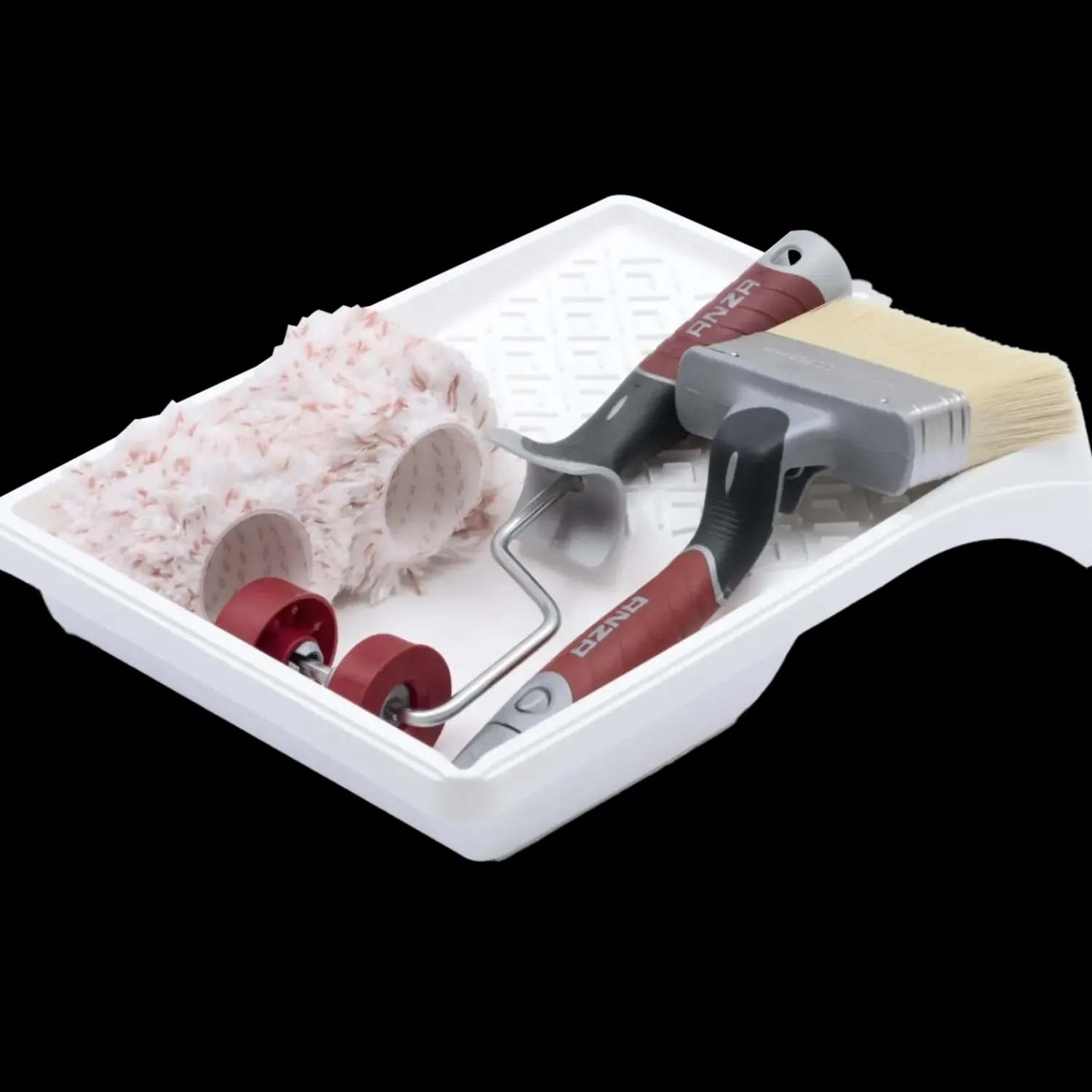 Anza Malerpensler^elite træbeskyttelsessæt, rulle, rullebakke og pensel