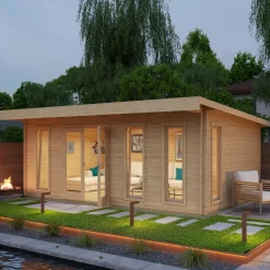 Hytter^Barbados stor hytte med dobbeltdør og høje vinduer 19,62 m²