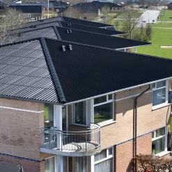 Swisspearl Bølgeplader^Bølgeplade B6-S HJ/HU sortblå 1090x1180 mm