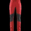 Blåklæder Arbejdsbukser^dame service bukser med stretch rød/sort str. C30