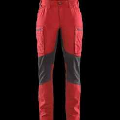 Blåklæder Arbejdsbukser^dame service bukser med stretch rød/sort str. C30