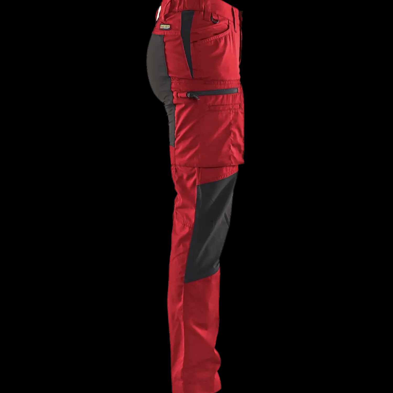 Blåklæder Arbejdsbukser^dame service bukser med stretch rød/sort str. C30