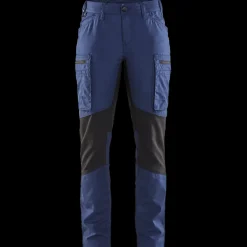 Blåklæder dame service bukser med stretch marineblå/sort str. C48