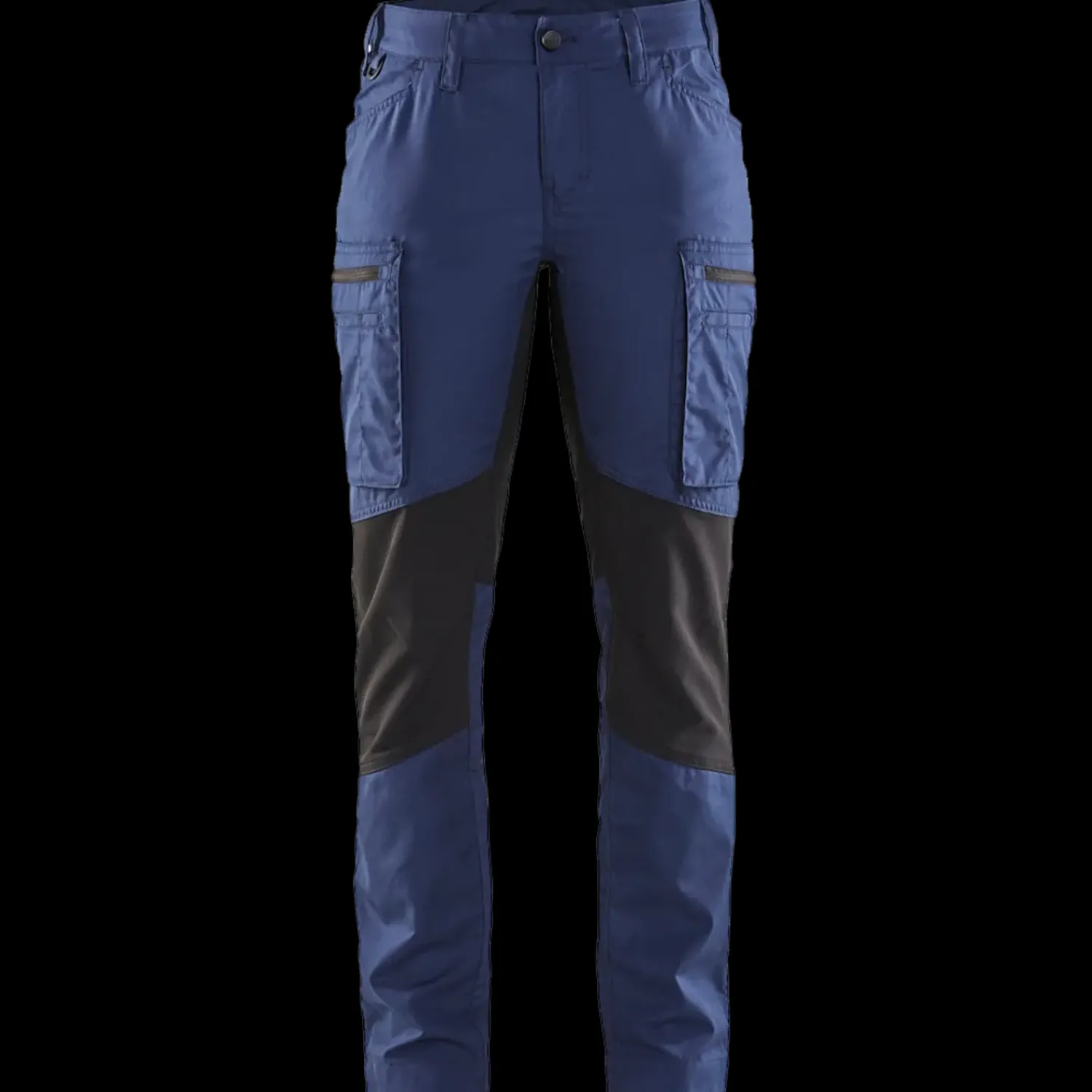 Blåklæder dame service bukser med stretch marineblå/sort str. C48