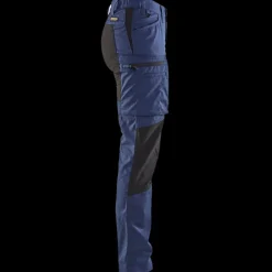 Blåklæder dame service bukser med stretch marineblå/sort str. C48