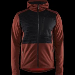 Trøjer Og Sweatshirts^Blåklæder hættetrøje Full Zip brændt rød/sort str. 2XL