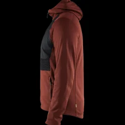 Trøjer Og Sweatshirts^Blåklæder hættetrøje Full Zip brændt rød/sort str. 2XL