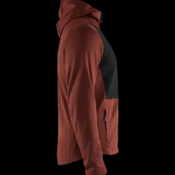 Trøjer Og Sweatshirts^Blåklæder hættetrøje Full Zip brændt rød/sort str. 2XL