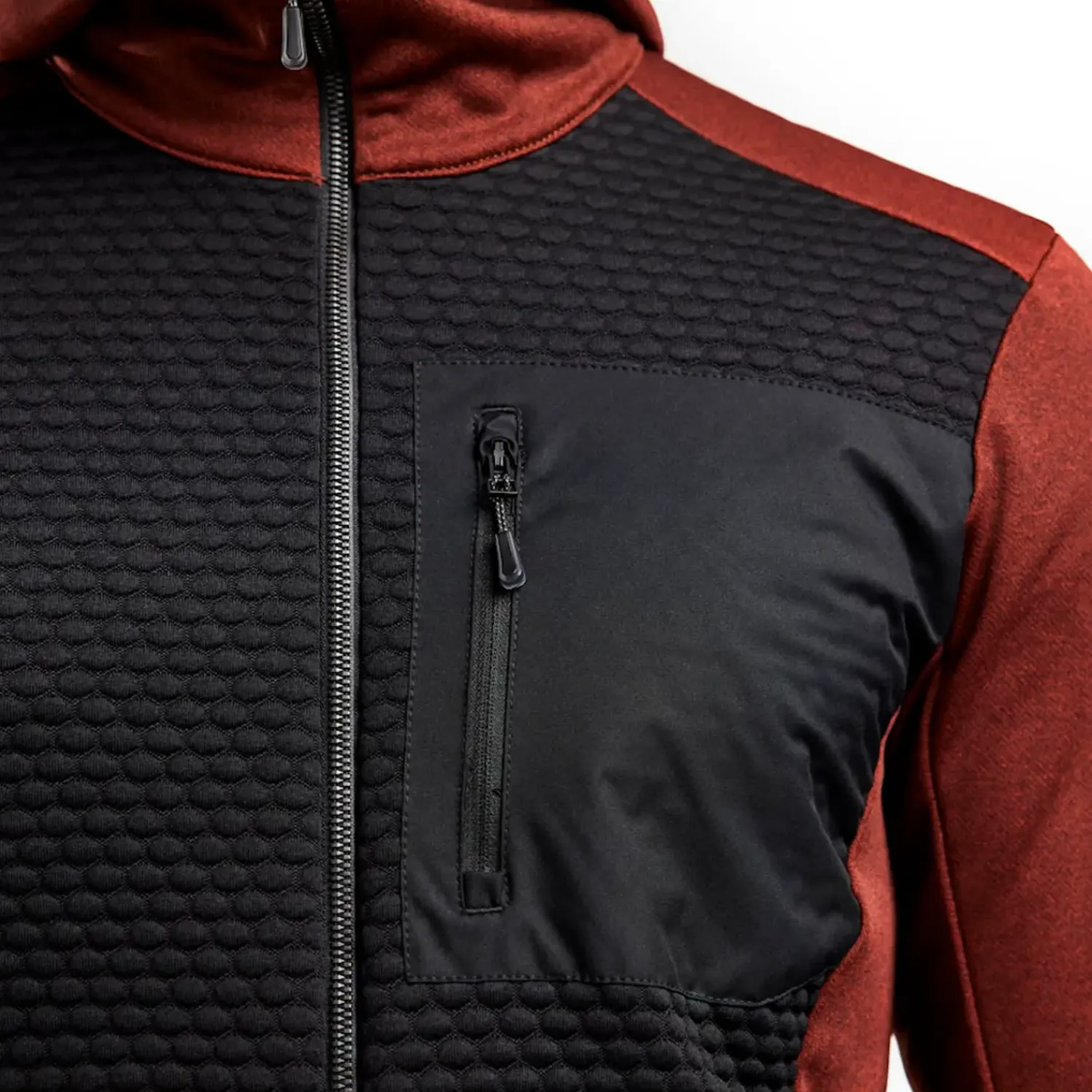 Trøjer Og Sweatshirts^Blåklæder hættetrøje Full Zip brændt rød/sort str. 2XL