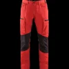 Blåklæder Arbejdsbukser^service bukser med stretch rød/sort str. C50