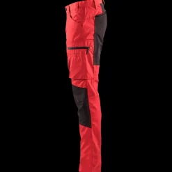 Blåklæder Arbejdsbukser^service bukser med stretch rød/sort str. C50