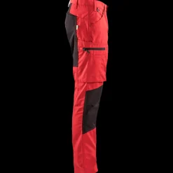 Blåklæder Arbejdsbukser^service bukser med stretch rød/sort str. C50