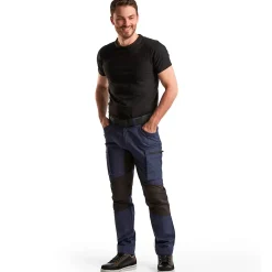 Blåklæder Arbejdsbukser^service bukser med stretch marineblå/sort str. D96