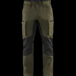 Discount Blåklæder service bukser med stretch olivengrøn/sort str. C56