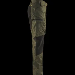 Discount Blåklæder service bukser med stretch olivengrøn/sort str. C56