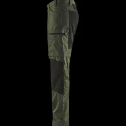 New Blåklæder service bukser med stretch army grøn/sort str. C50