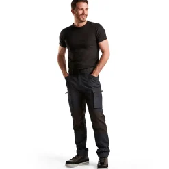 Blåklæder Arbejdsbukser^service bukser med stretch mørk marineblå/sort str. C48