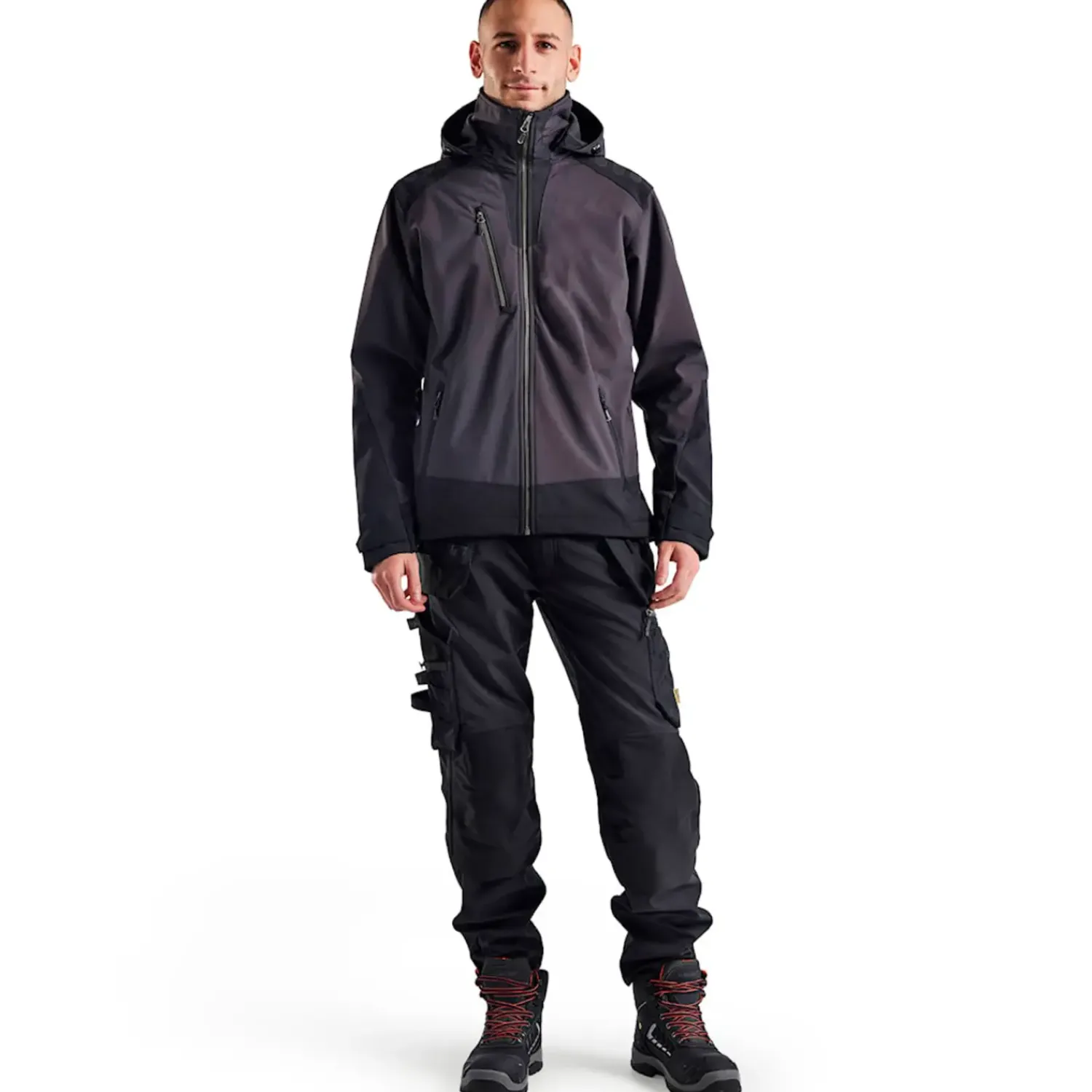 Best Blåklæder softshell jakke mørk grå/sort str. 2XL