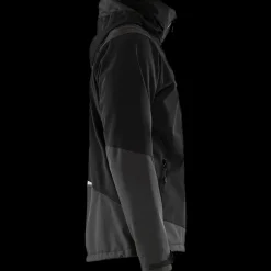 Sale Blåklæder softshell jakke sort/high-vis gul str. 2XL