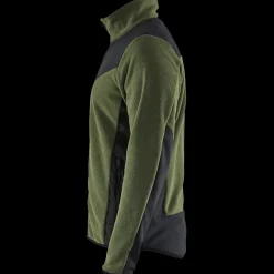 Sale Blåklæder strikket softshell jakke efterårsgrøn/sort str.M