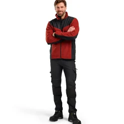 Outlet Blåklæder strikket softshell jakke brændt rød/sort str. XL