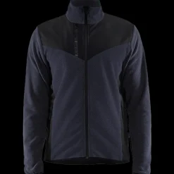 Jakker Og Veste^Blåklæder strikket softshell jakke mørk marine/sort str. L