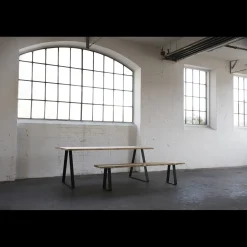 Bordplader^Bænkestel trapez sort, 410 mm