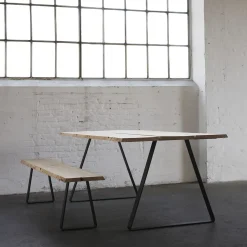 Bordplader^Bænkestel trapez sort, 410 mm