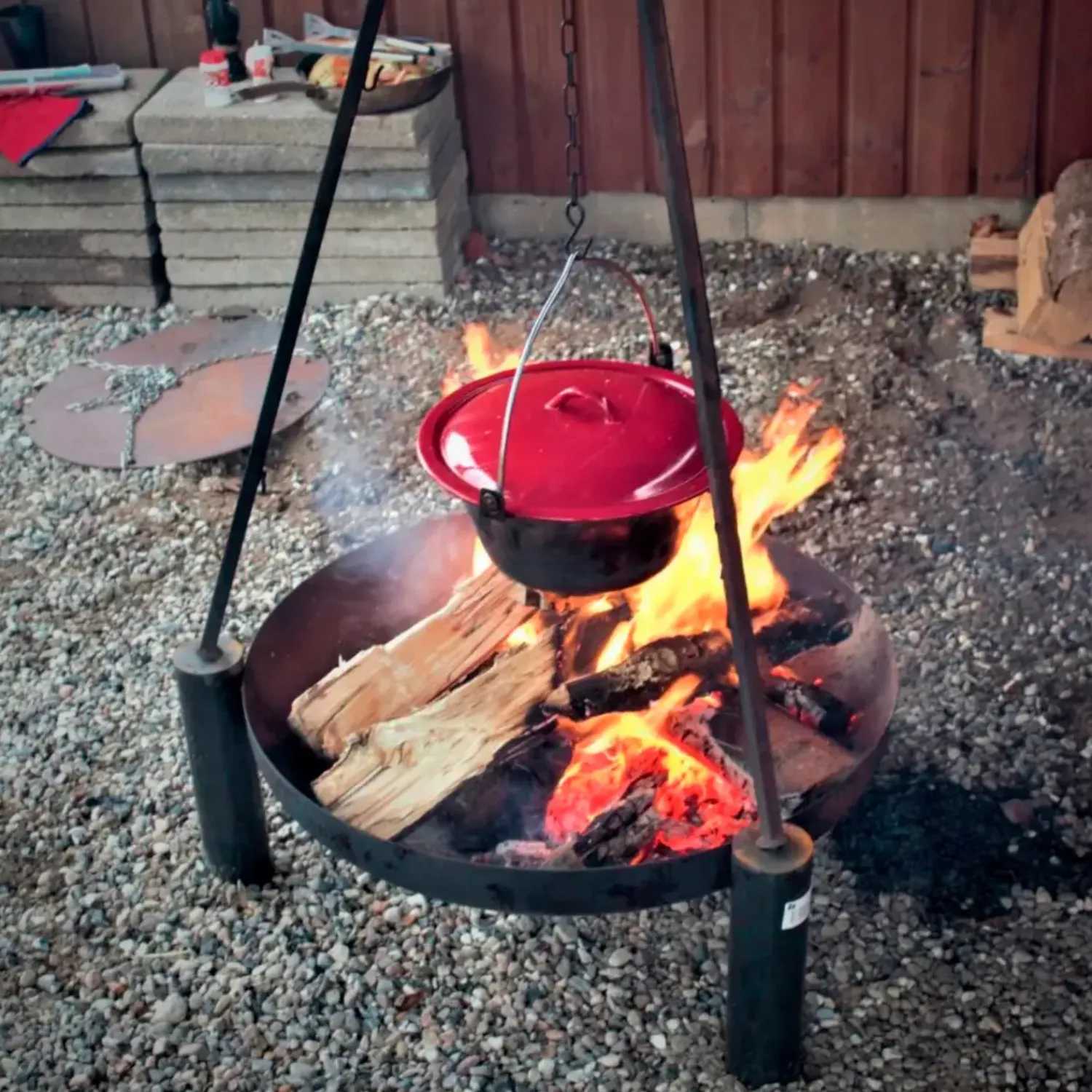 Bon-fire Bålsteder^gryde 6 l, sort emalje