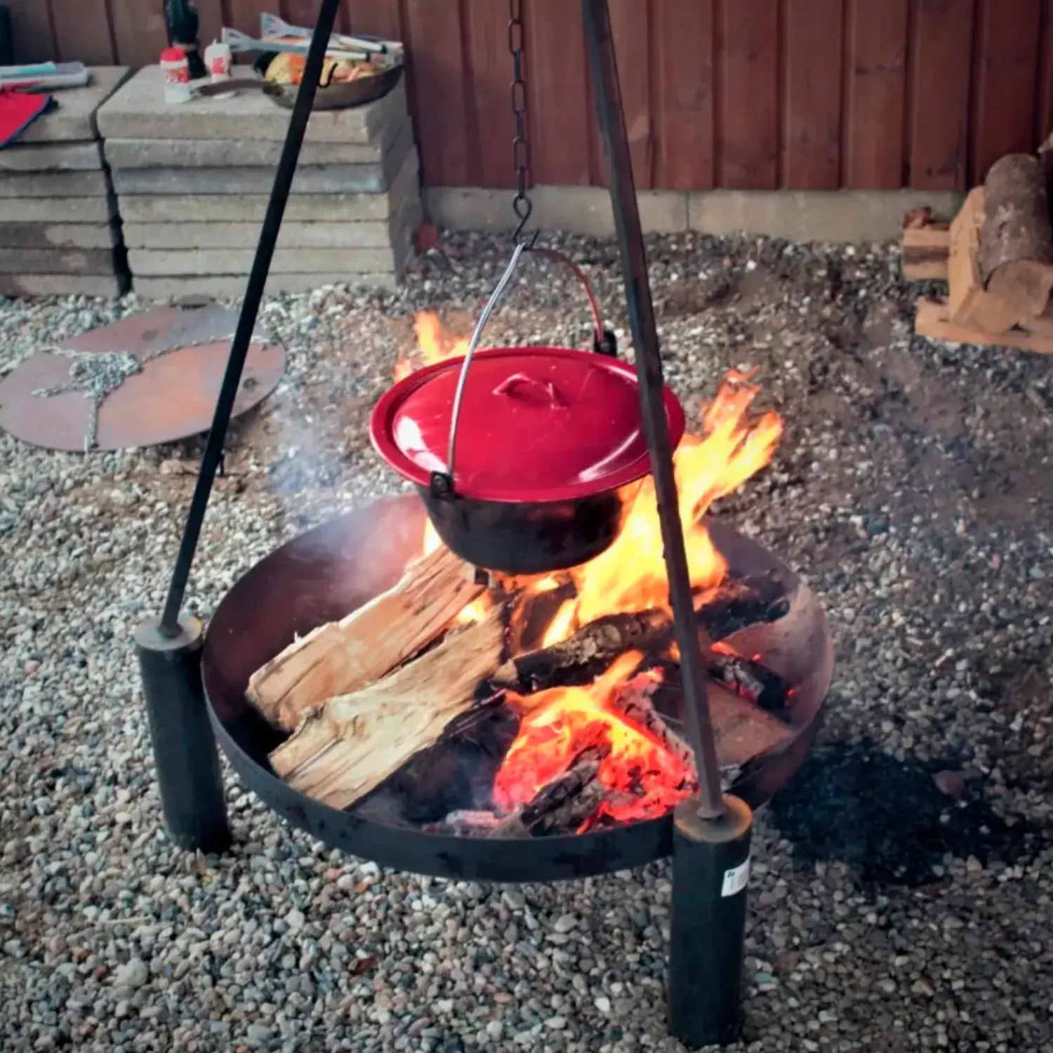 Bon-fire Bålsteder^gryde 8l, sort emalje