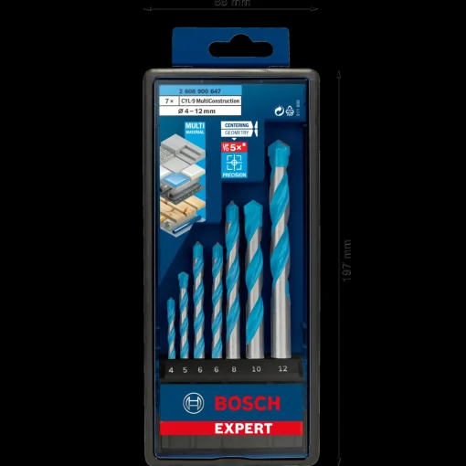 Bosch Professional Bor- Og Borsæt^Bosch Expert Cyl-9 multiconstruction borsæt 4 - 12 mm