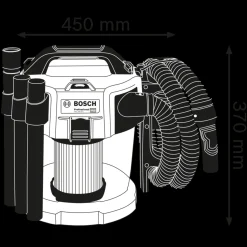 Bosch Professional Støvsugere^Bosch GAS 18V-10 L akku støvsuger inkl. tilbehør