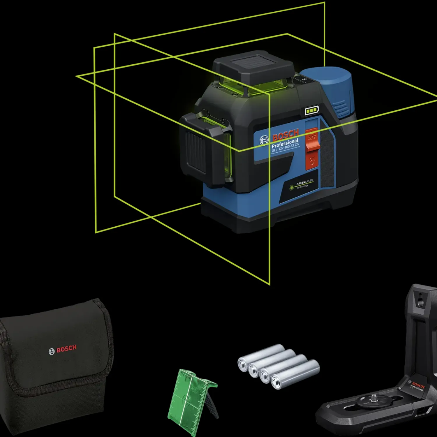 Måleudstyr^Bosch GLL 12V-100-33 CG Professionel linjelaser