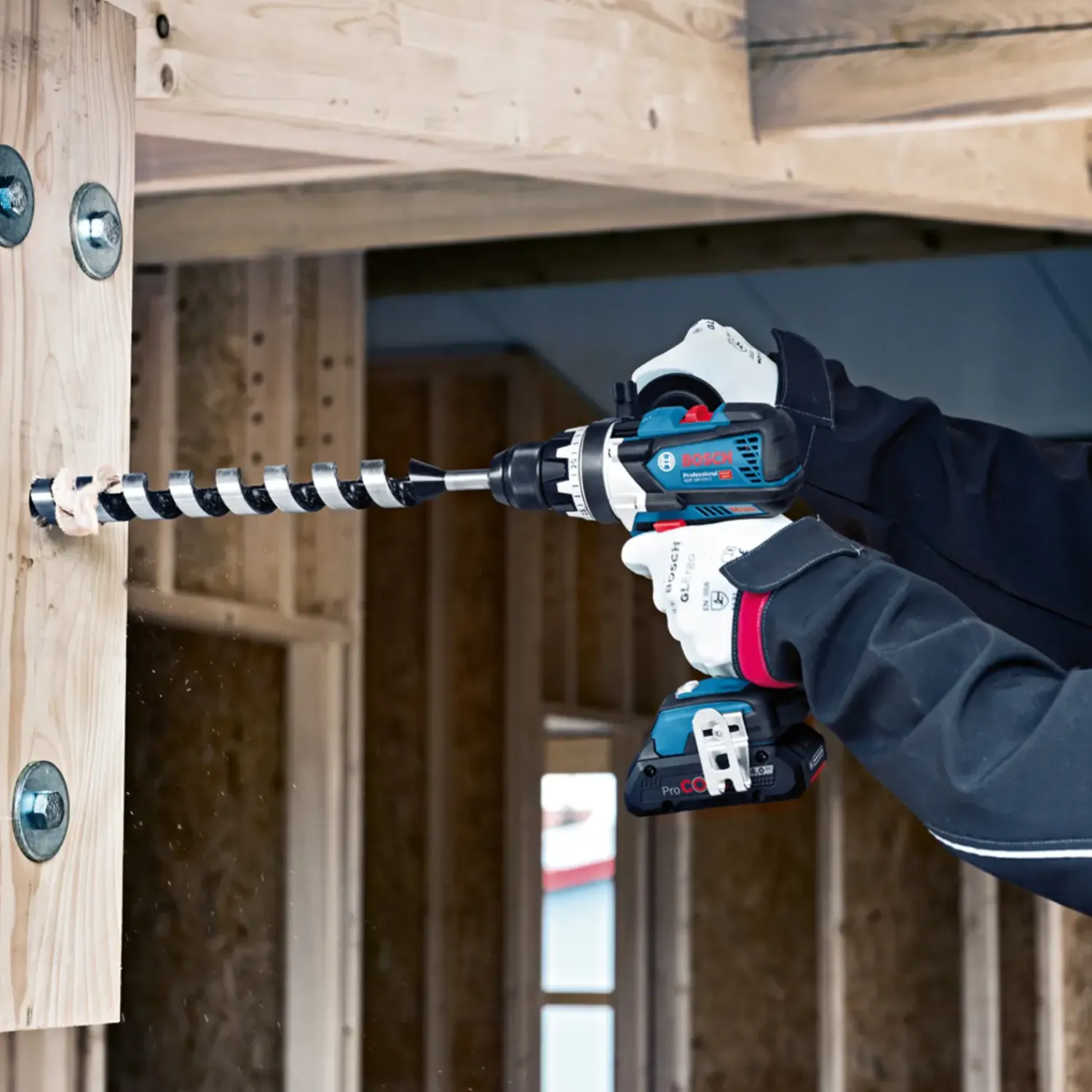 Clearance Bosch Professional Bosch GSB 18V-110 C slagboremaskine 2x4,0 Ah batteri og lader