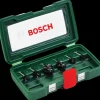 Bosch Professional Overfræser-Tilbehør^Bosch overfræsersæt HM Ø6 mm m/6 dele