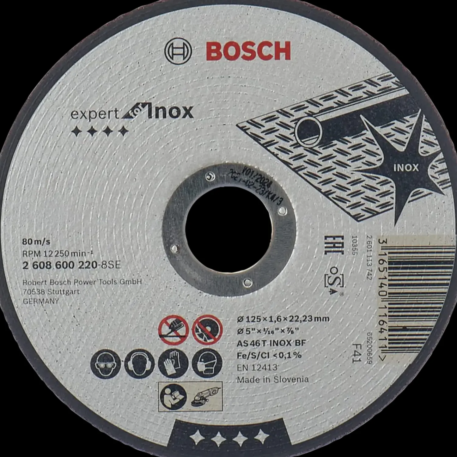 Sale Bosch gør det selv Bosch PRO limet skæreskive i rustfrit stål og metal, 125x1,6x22,23 mm, lige, oSa