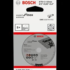 Bosch gør det selv Klinger Til Vinkelslibere^Bosch PRO Stainless Steel and Metal limet skæreskive i rustfrit stål og metal, 76 x 1 x 10 mm