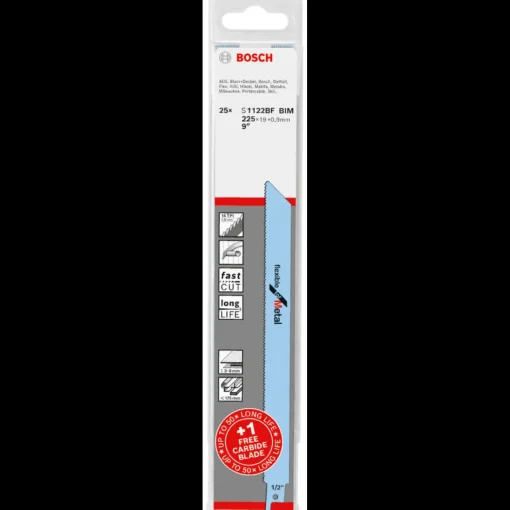 Online Bosch gør det selv Bosch S 1122 BF + 1 EXPERT Medium-tyk stærk metal bajonetsavklingesæt, 25 stk.