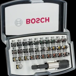 Discount Bosch gør det selv Bosch Skruetrækkerbitsæt PH, PZ, H, T og 'Quick Change'-universalholder, 32 dele