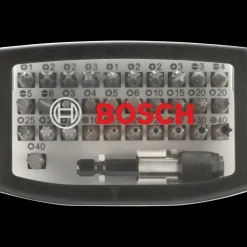 Discount Bosch gør det selv Bosch Skruetrækkerbitsæt PH, PZ, H, T og 'Quick Change'-universalholder, 32 dele