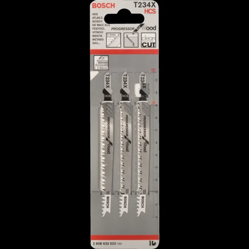 Outlet Bosch Professional Bosch stiksavklinge T 234 X,, træ, 117 mm