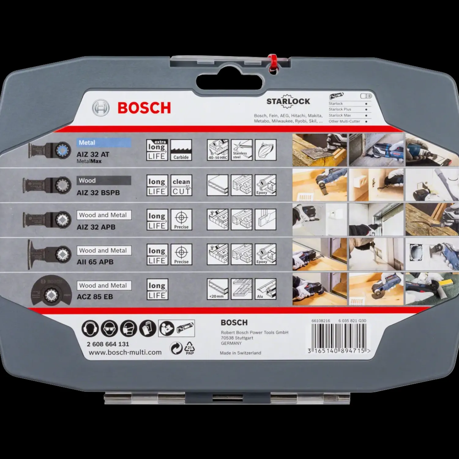 Bosch gør det selv Multicutter-Klinger^Bosch Træ- og metalskæresæt til multiværktøj, 5 dele