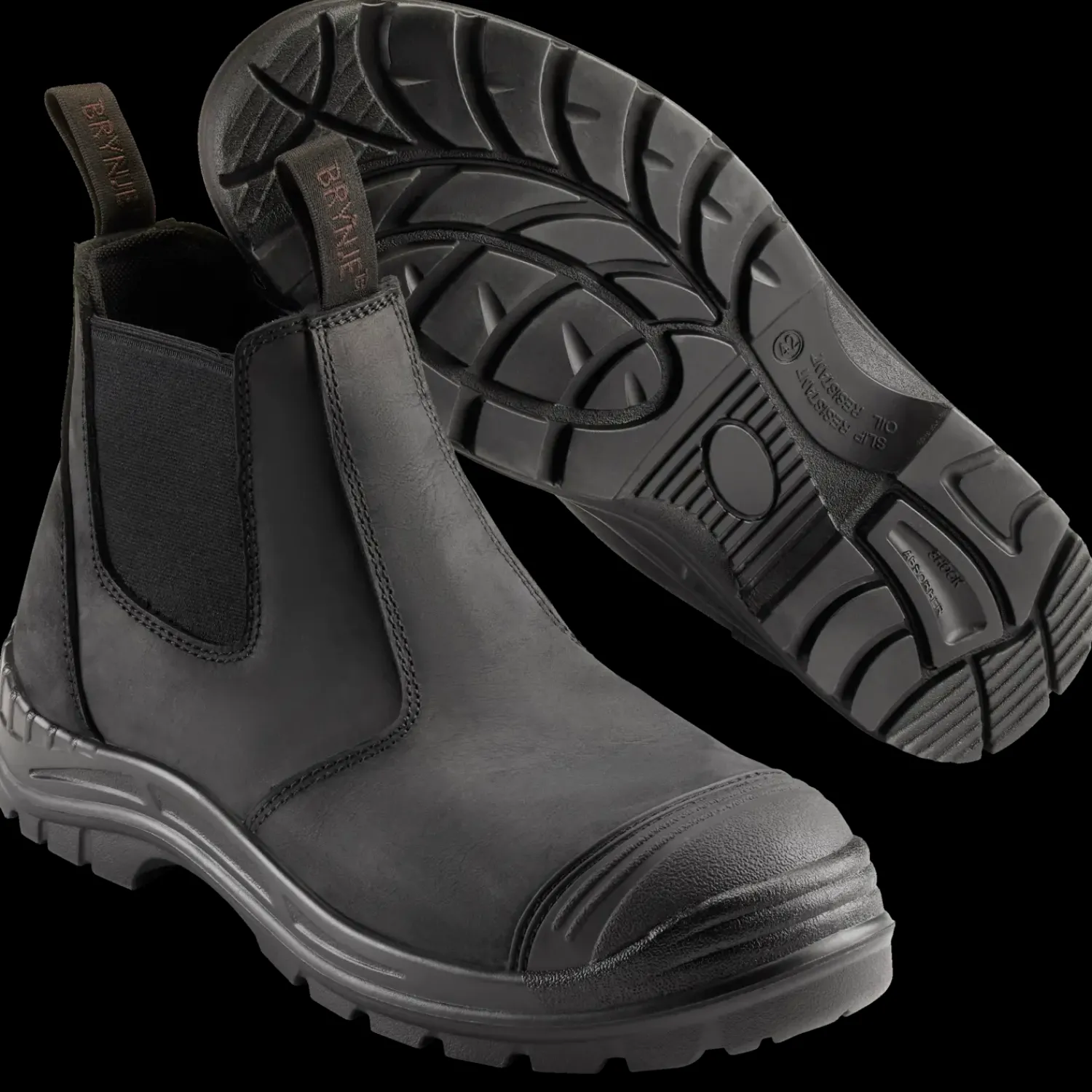 Brynje Sikkerhedssko^lukkede sikkerhedstøvler i læder str. 46